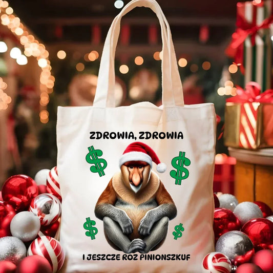 Zdrowia i pinionszkuf | Świąteczna eco torba BN111 - StoryCups.pl