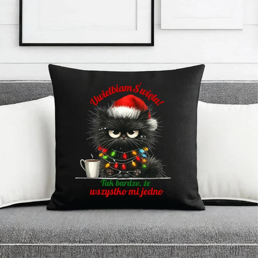 Wszystko mi jedno | Świąteczna poduszka dekoracyjna BN35 - StoryCups.pl