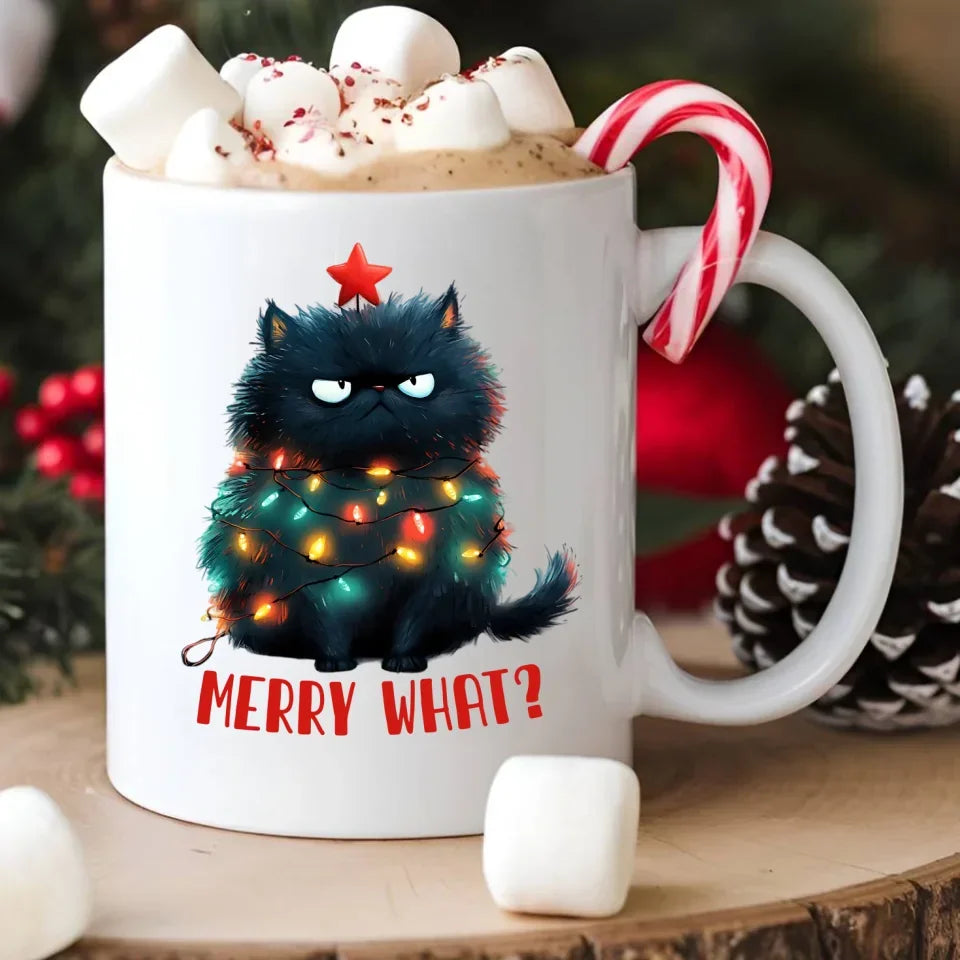 Merry what? | Świąteczny kubek BN37 - StoryCups.pl
