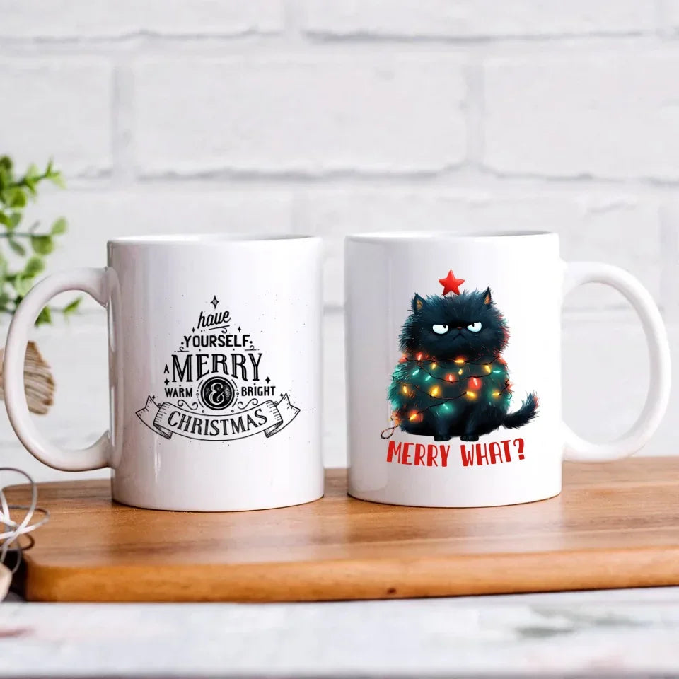 Merry what? | Świąteczny kubek BN37 - StoryCups.pl
