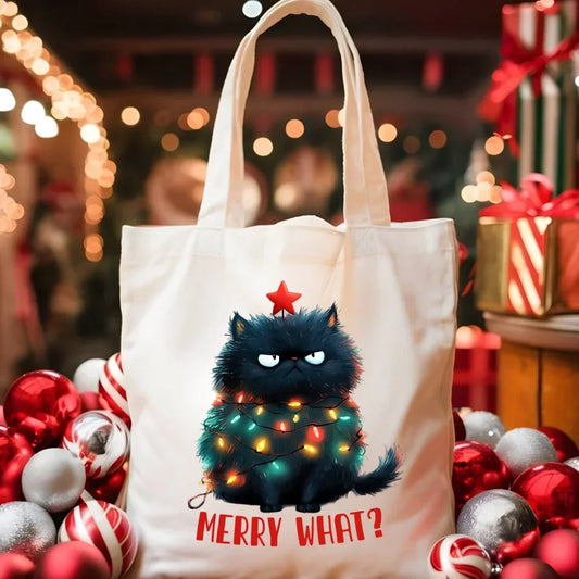 Merry what? | Świąteczna eco torba BN37 - StoryCups.pl