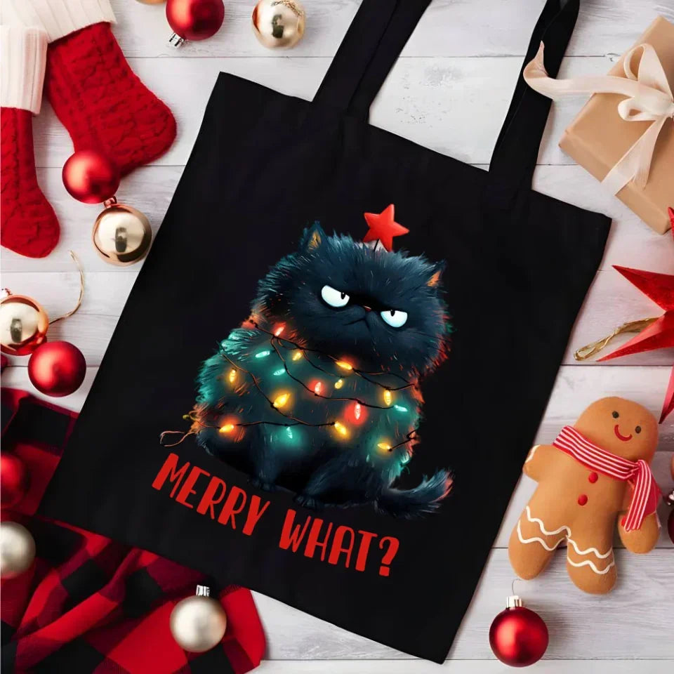 Merry what? | Świąteczna eco torba BN37 - StoryCups.pl