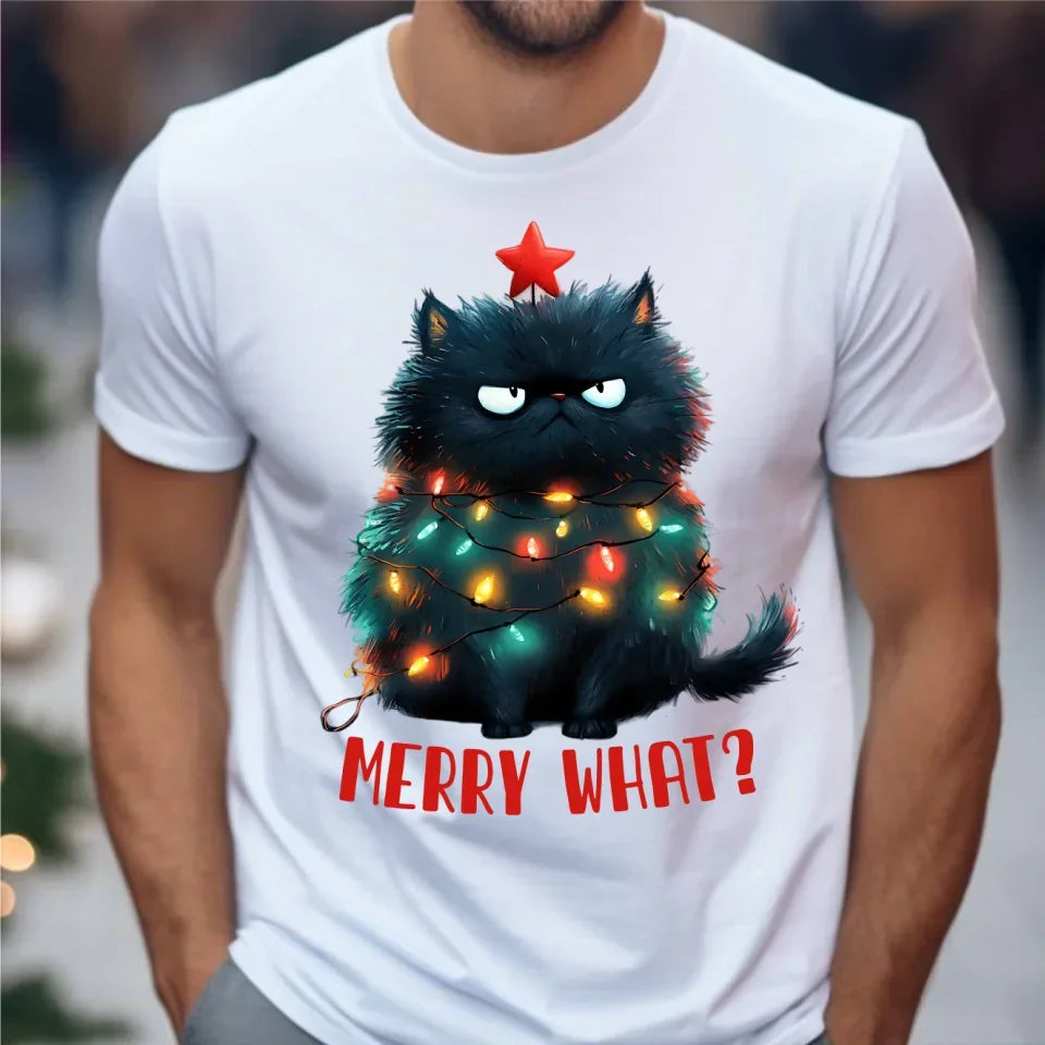 Merry what? | Świąteczna koszulka męska BN37 - StoryCups.pl