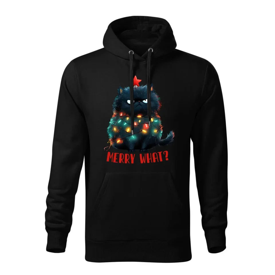 Merry what? | Świąteczna bluza męska z kapturem BN37 - StoryCups.pl