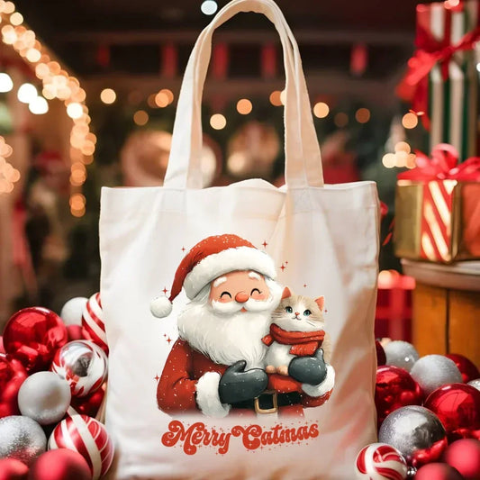 Merry Catmas | Świąteczna eco torba BN38 - StoryCups.pl