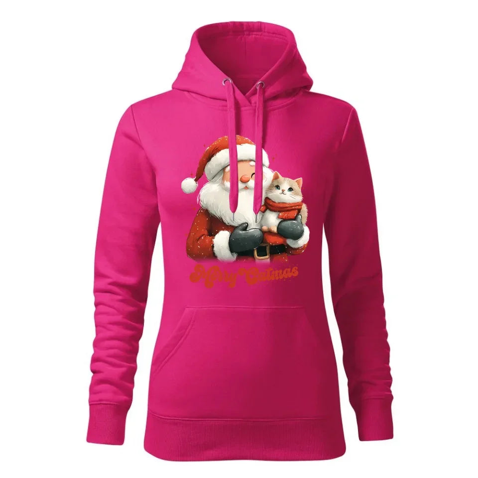 Merry Catmas | Świąteczna bluza damska z kapturem BN38 - StoryCups.pl