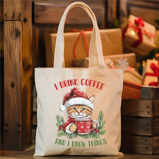 I drink coffee and I know things | Świąteczna eco torba BN39 - StoryCups.pl