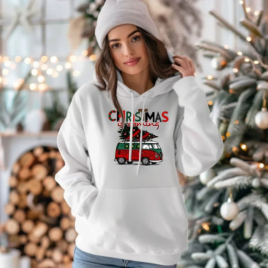 Christmas is coming | Świąteczna bluza damska z kapturem BN42 - StoryCups.pl