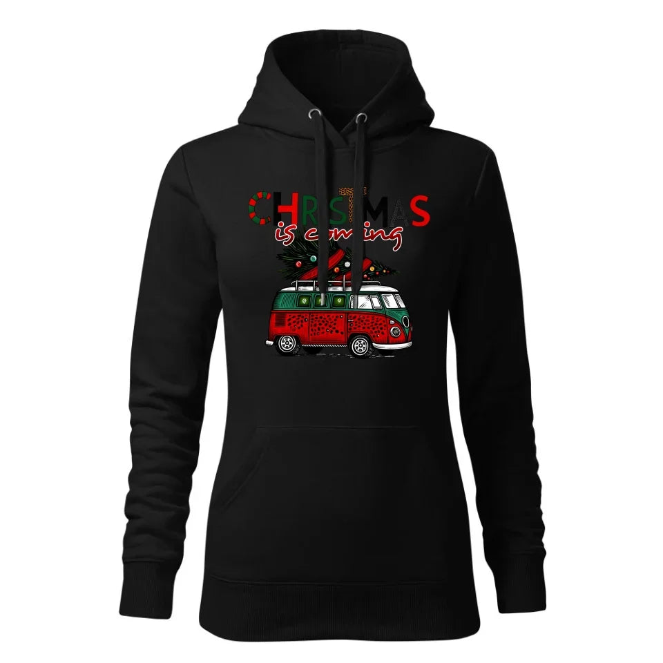 Christmas is coming | Świąteczna bluza damska z kapturem BN42 - StoryCups.pl