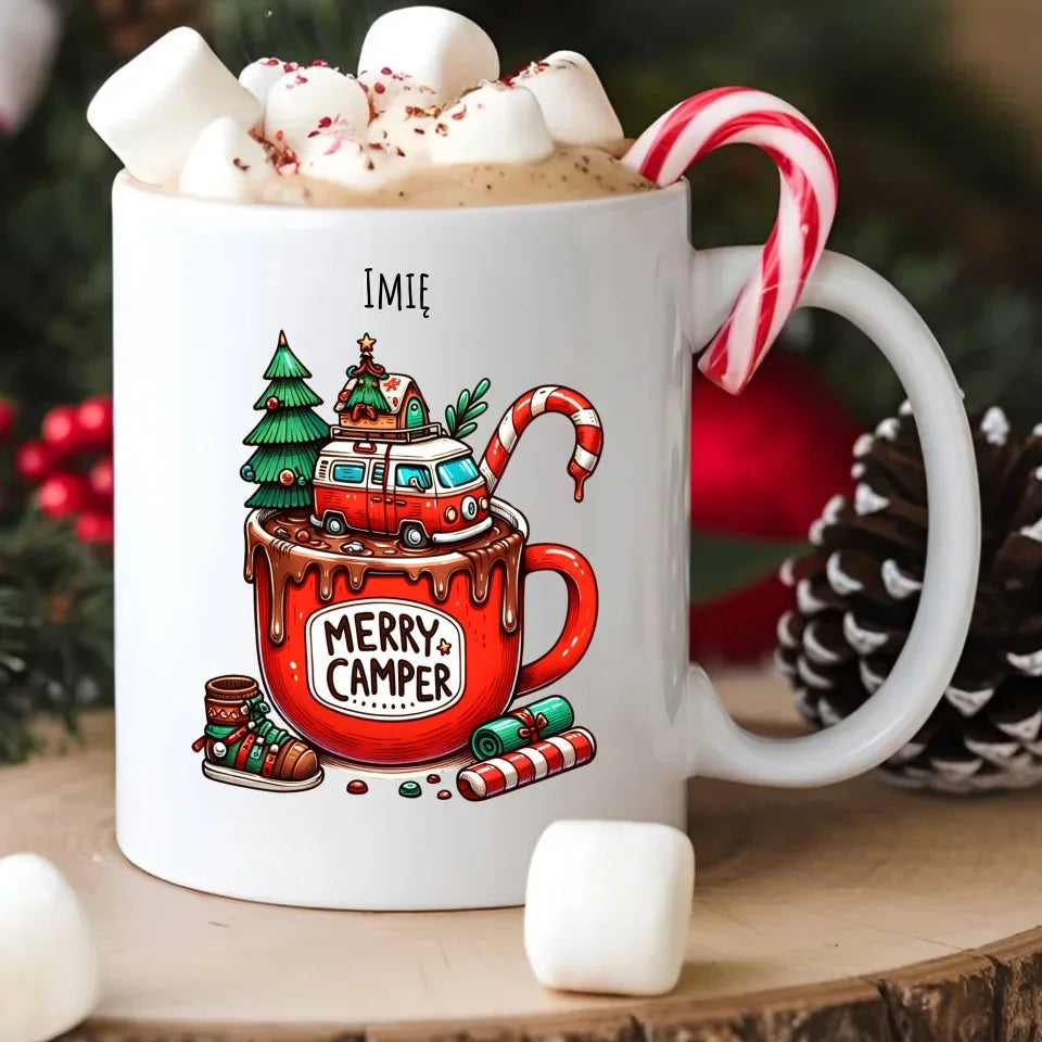 Merry Camper | Personalizowany kubek świąteczny BN43 - StoryCups.pl