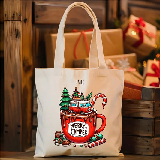 Merry Camper | Personalizowana eco torba świąteczna BN43 - StoryCups.pl