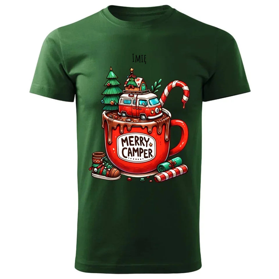 Merry Camper | Personalizowana koszulka męska świąteczna BN43 - StoryCups.pl