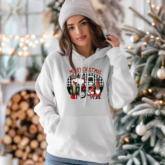 Merry Christmas | Świąteczna bluza damska z kapturem BN44 - StoryCups.pl