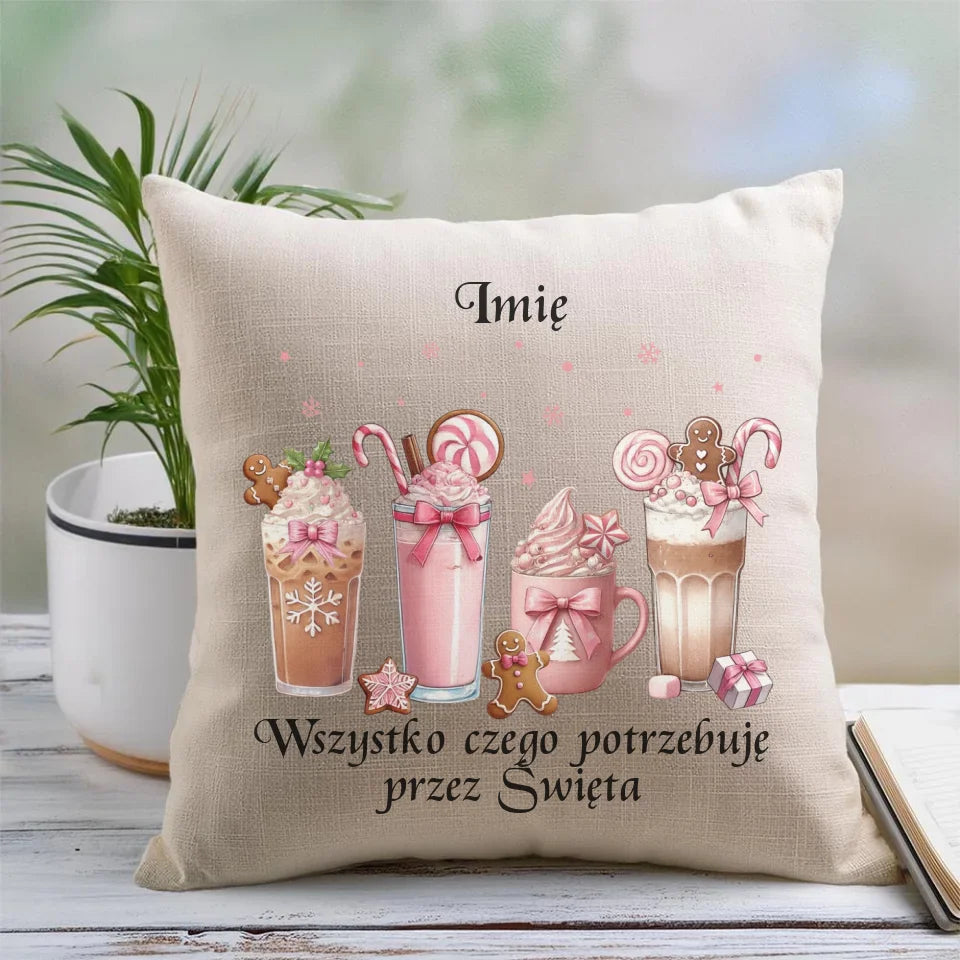 Personalizowana poduszka świąteczna na prezent