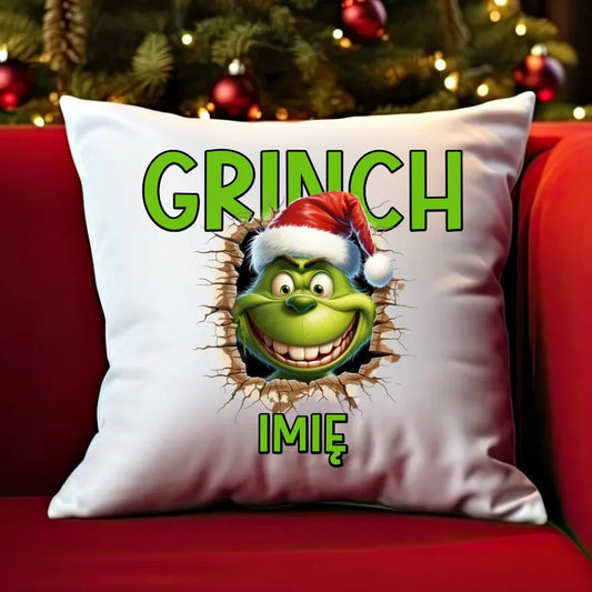Grinch | Personalizowana poduszka świąteczna BN112 - StoryCups.pl