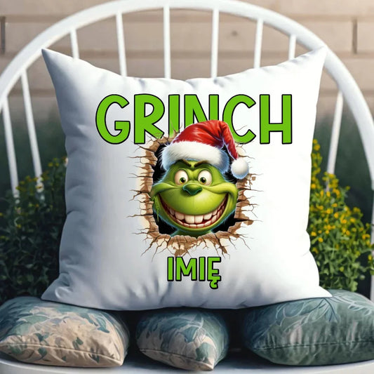 Grinch | Personalizowana poduszka świąteczna BN112 - StoryCups.pl