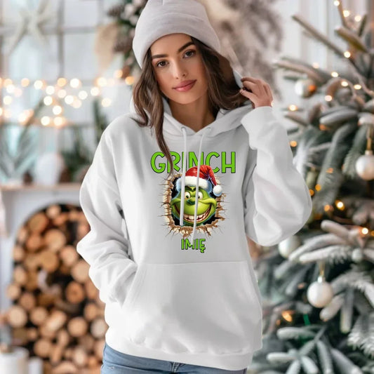 Grinch | Świąteczna bluza damska z kapturem i personalizacją BN112 - StoryCups.pl
