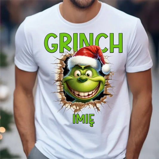 Grinch | Świąteczna koszulka męska z personalizacją BN112 - StoryCups.pl