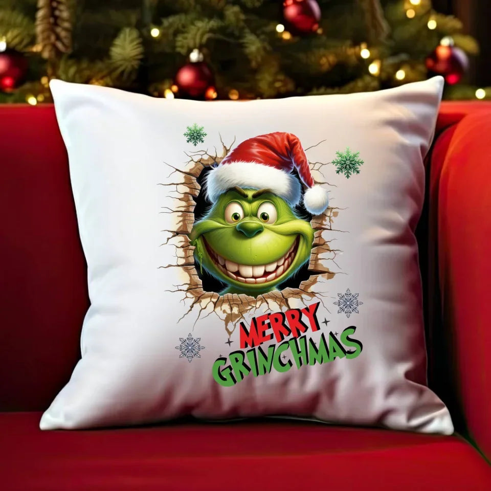 Merry Grinchmas | Świąteczna poduszka BN113 - StoryCups.pl