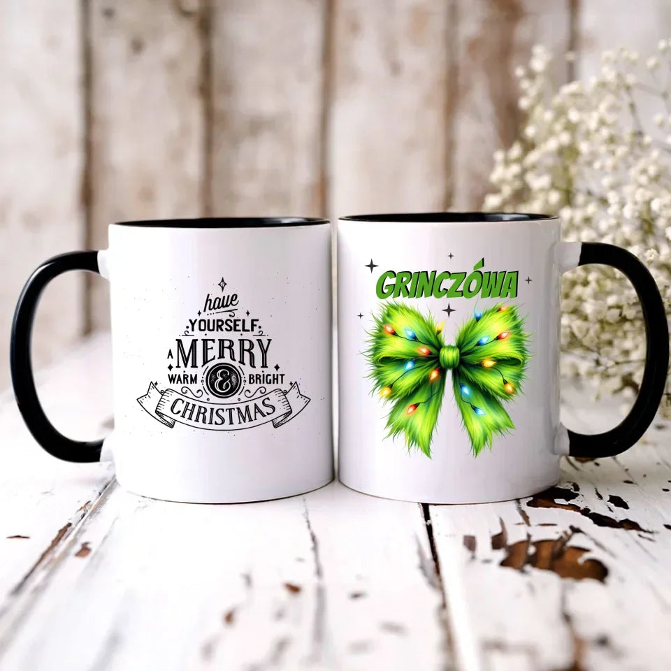Grinczówa | Śmieszny kubek świąteczny dla niej BN114 - StoryCups.pl