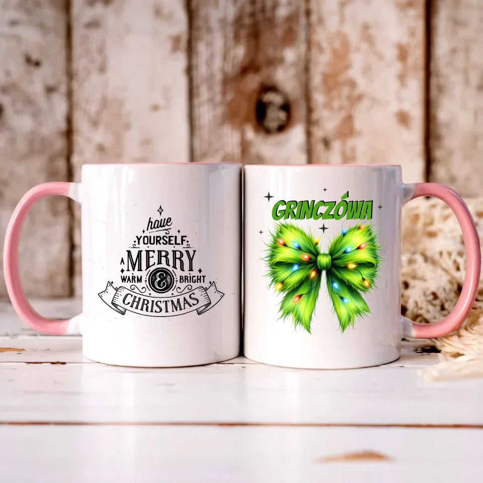 Grinczówa | Śmieszny kubek świąteczny dla niej BN114 - StoryCups.pl