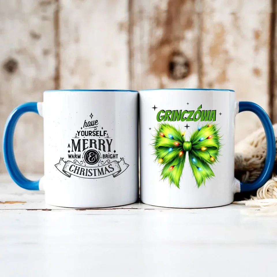 Grinczówa | Śmieszny kubek świąteczny dla niej BN114 - StoryCups.pl