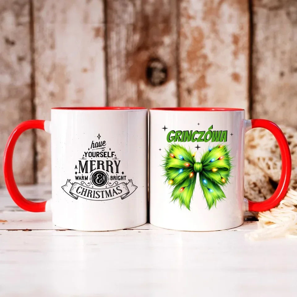 Grinczówa | Śmieszny kubek świąteczny dla niej BN114 - StoryCups.pl