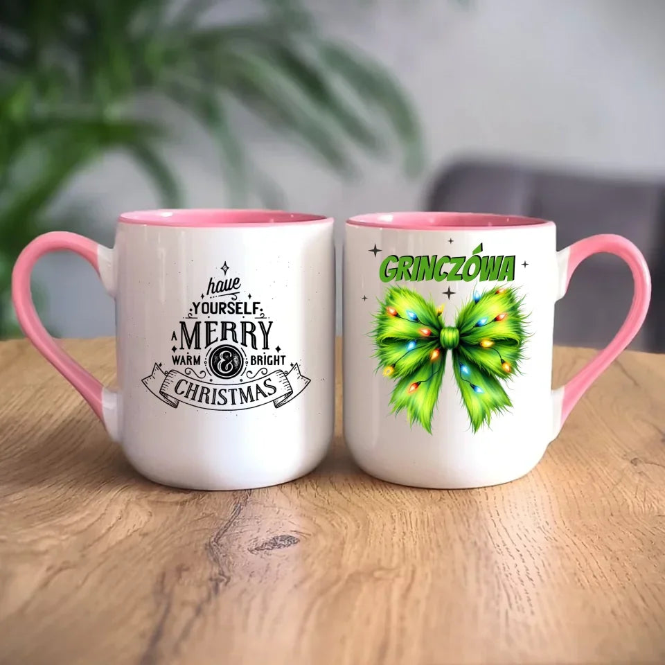 Grinczówa | Śmieszny kubek świąteczny dla niej BN114 - StoryCups.pl
