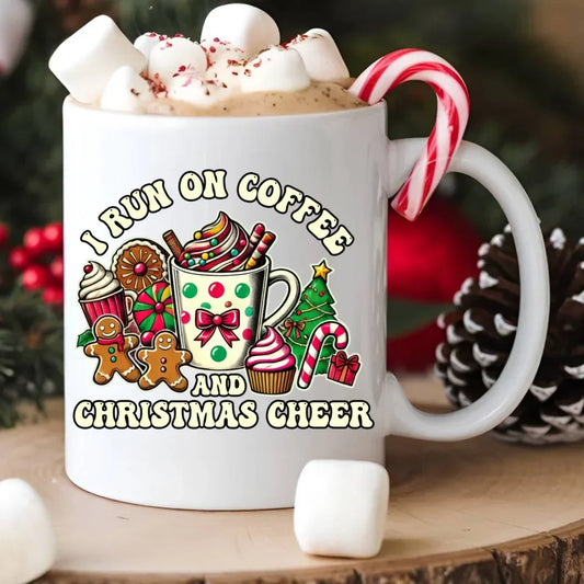 I run on coffee | Świąteczny kubek BN47 - StoryCups.pl