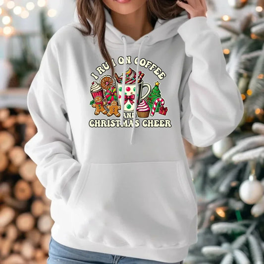 I run on coffee | Świąteczna bluza damska z kapturem BN47 - StoryCups.pl