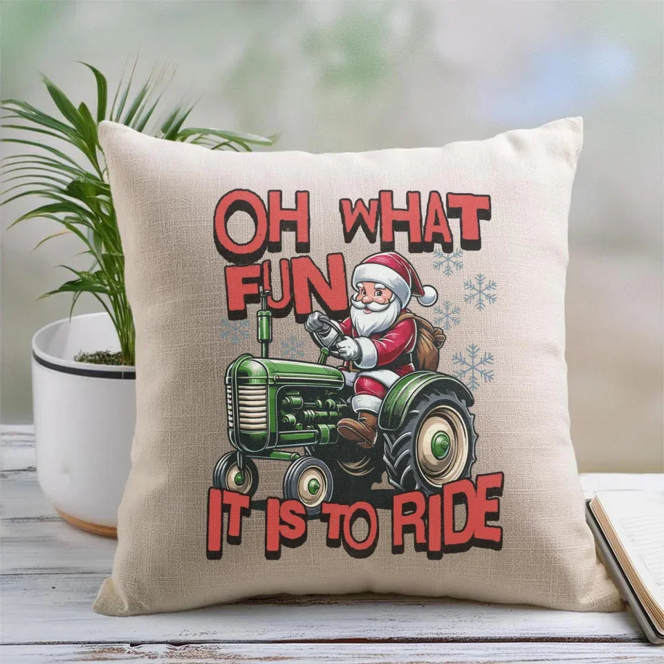 Oh what fun it is to ride | Świąteczna poduszka BN48 - StoryCups.pl