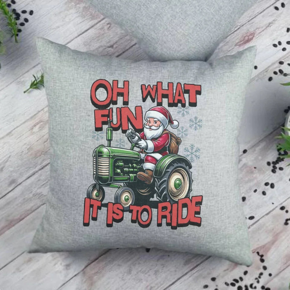Oh what fun it is to ride | Świąteczna poduszka BN48 - StoryCups.pl