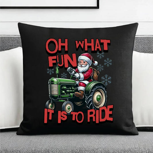 Oh what fun it is to ride | Świąteczna poduszka dekoracyjna BN48 - StoryCups.pl