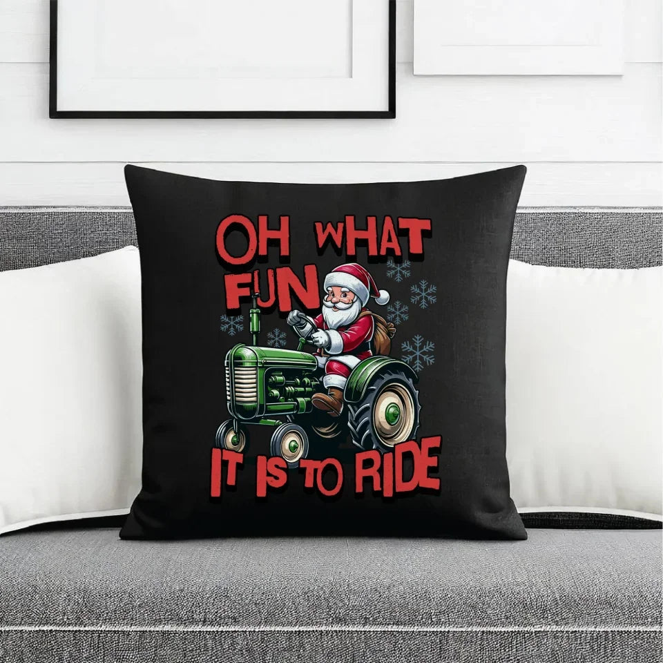 Oh what fun it is to ride | Świąteczna poduszka dekoracyjna BN48 - StoryCups.pl