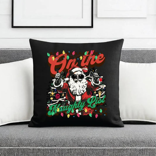 Na liście niegrzecznych | Świąteczna poduszka dekoracyjna BN50 - StoryCups.pl