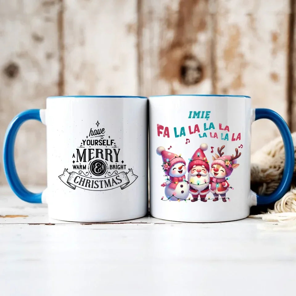 Fa la la la la | Świąteczny kubek z imieniem BN51 - StoryCups.pl