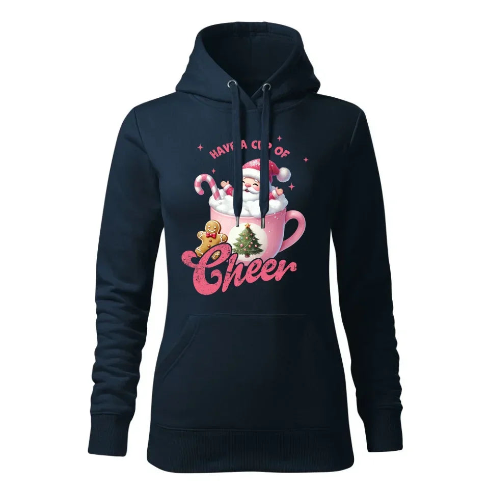 Have a cup of cheer | Świąteczna bluza damska z kapturem BN53 - StoryCups.pl