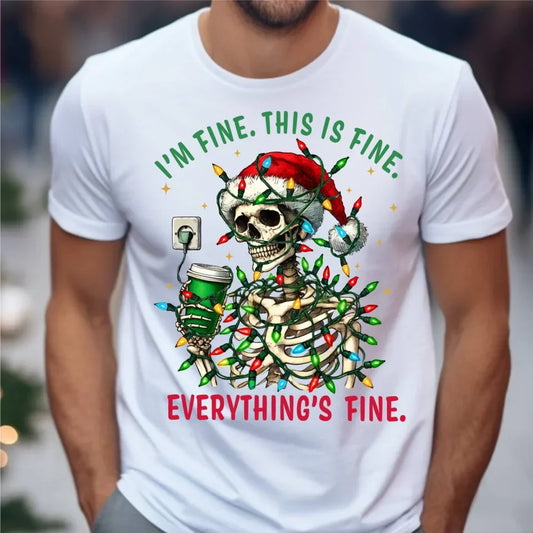 Everything's fine | Świąteczna koszulka męska BN55 - StoryCups.pl