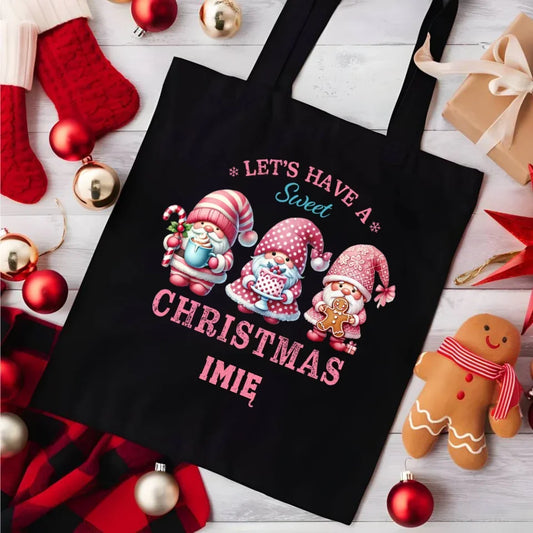 Słodkie święta | Świąteczna eco torba z imieniem BN57 - StoryCups.pl