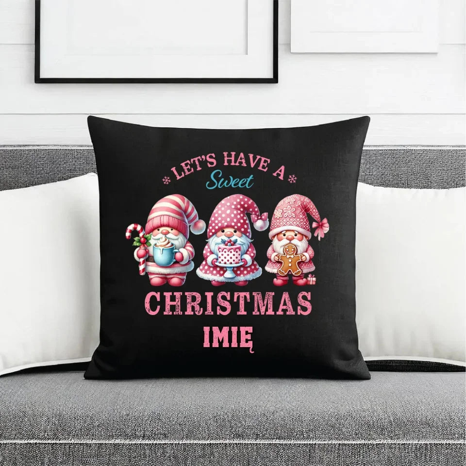 Słodkie święta | Personalizowana świąteczna poduszka dekoracyjna BN57 - StoryCups.pl