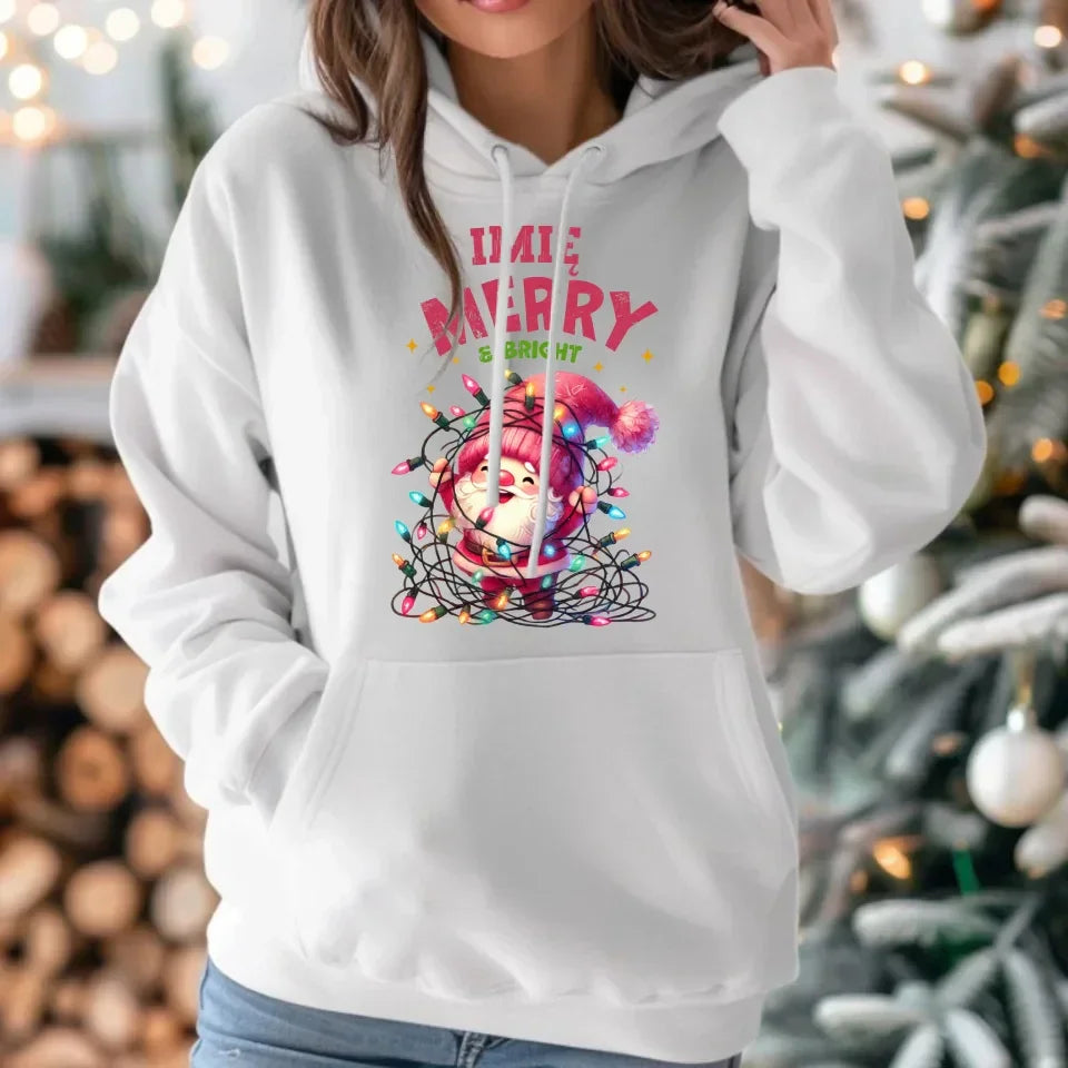 Radosnych Świąt | Personalizowana świąteczna bluza damska z kapturem BN58 - StoryCups.pl