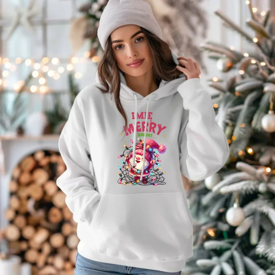 Radosnych Świąt | Personalizowana świąteczna bluza damska z kapturem BN58 - StoryCups.pl