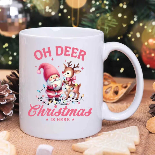 Oh deer Christmas is here | Świąteczny kubek BN59 - StoryCups.pl