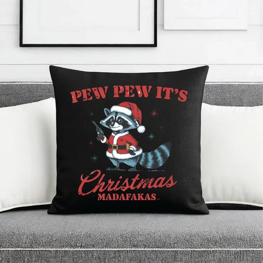 Pew pew it's Christmas | Świąteczna poduszka dekoracyjna BN60 - StoryCups.pl