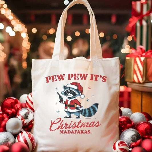 Pew pew it's Christmas | Świąteczna eco torba BN60 - StoryCups.pl