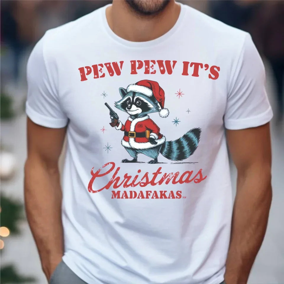 Pew pew it's Christmas | Świąteczna koszulka męska BN60 - StoryCups.pl