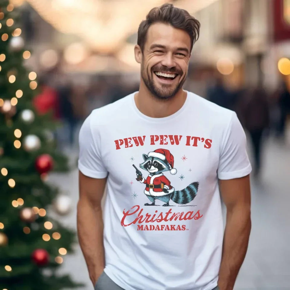 Pew pew it's Christmas | Świąteczna koszulka męska BN60 - StoryCups.pl