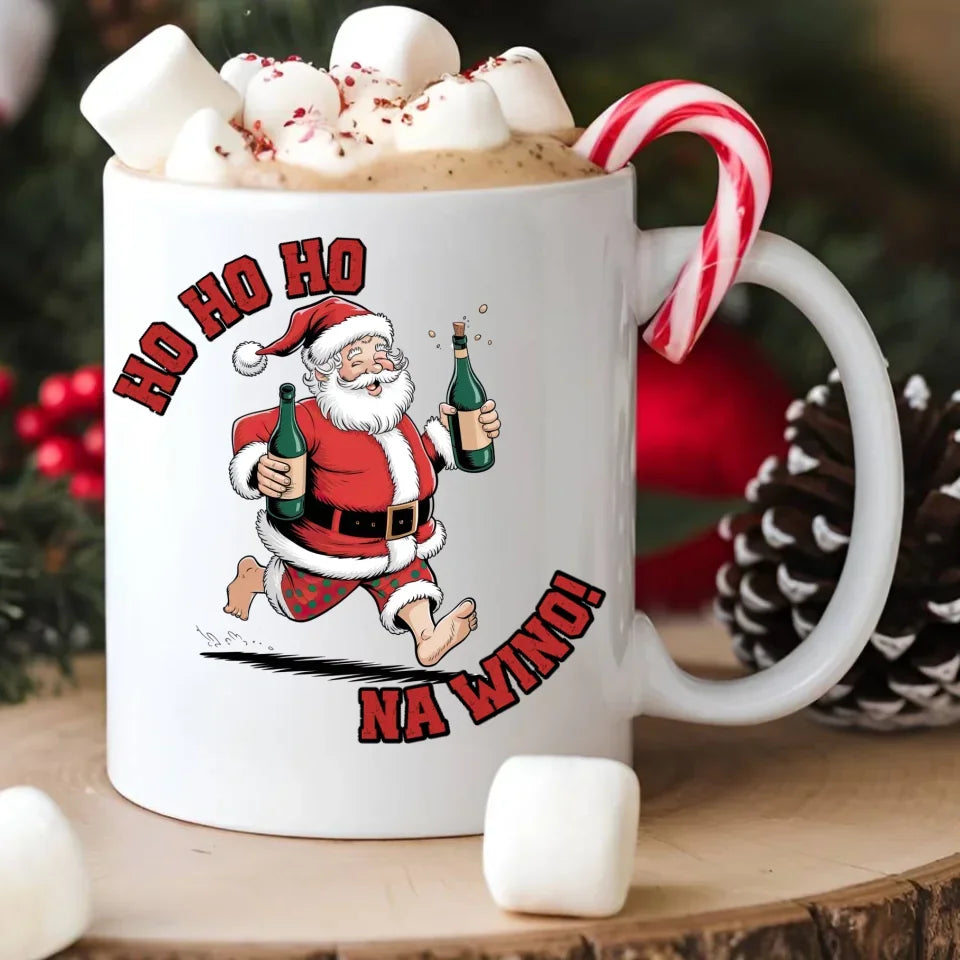 Ho ho ho na wino | Świąteczny kubek BN61 - StoryCups.pl