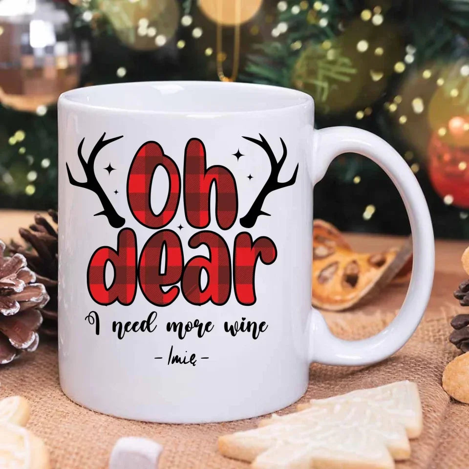 Potrzebuję więcej wina | Personalizowany kubek świąteczny BN63 - StoryCups.pl