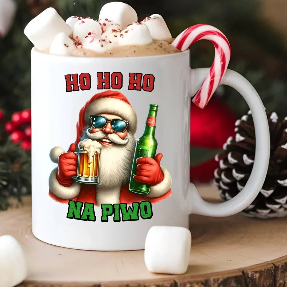 Ho ho ho na piwo | Świąteczny kubek BN64 - StoryCups.pl